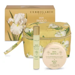 L'erbolario Iris Bianco Mini Beauty Case Petalo + 1 Profumo 15ml + Crema Profumata Corpo 75ml