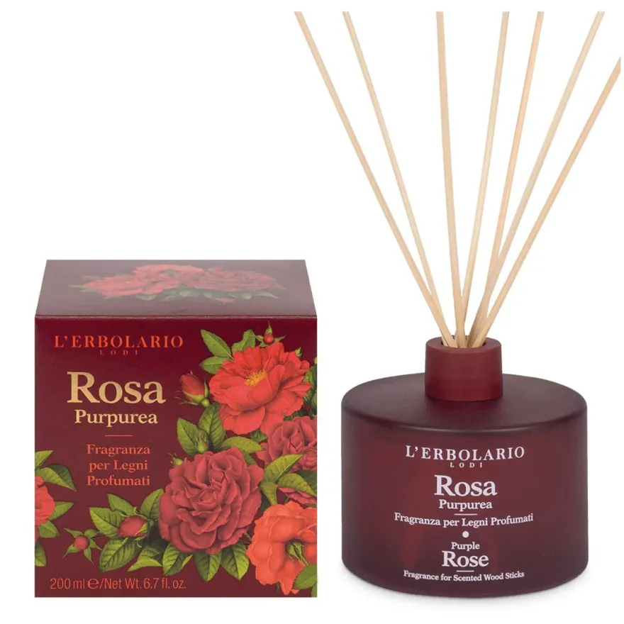 L'erbolario Rosa Purpurea Fragranza Per Legni Profumati 200ml