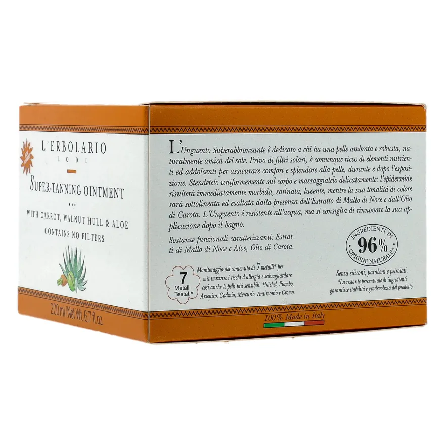 L'erbolario Unguento Superabbronzante Carota 200ml