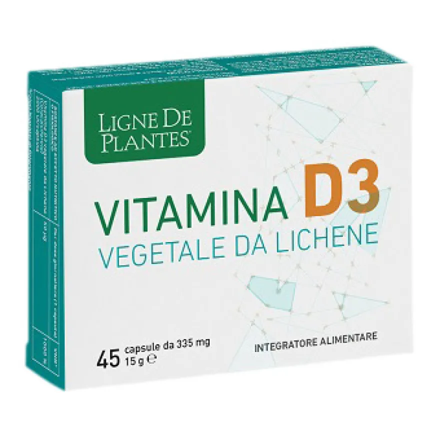 Ligne De Plantes Vitamina D3 Vegetale Da Lichene Integratore Salute Ossa 45 Capsule