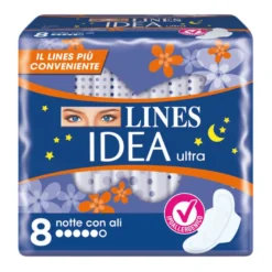 Lines Assorbente Esterno Ultra Notte Ipoallergenico 9 Pezzi