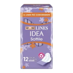 Lines Idea Sottile Assorbente Con Ali Ripiegato 12 Pezzi