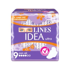 Lines Idea Ultra Assorbenti Esterni Giorni Con Ali Ipoallergenico 9 Pezzi