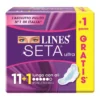 Lines Seta Ultra Lungo Assorbente Giorno Asciutto Pulito 12 Pezzi