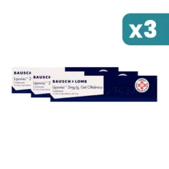 Lipovisc 2mg/g Gel Oftalmico Trattamento Occhi Secchi 3 confezioni da 10g
