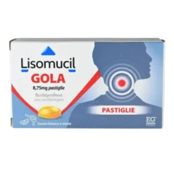 Lisomucil Gola 8,75mg Mal Di Gola Gusto Limone Miele 16 Pastiglie