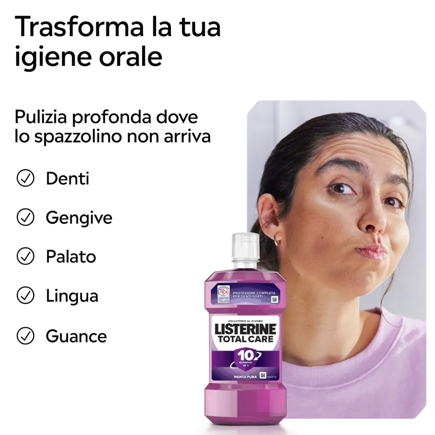 Listerine Colluttorio Total Care Menta Pura 500ml