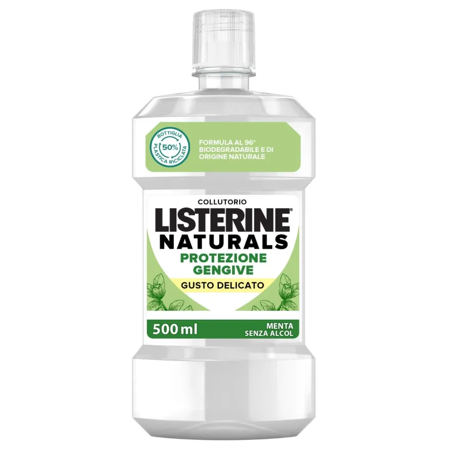 Listerine Naturals Protezione Gengive Collutorio Gusto Delicato 500ml
