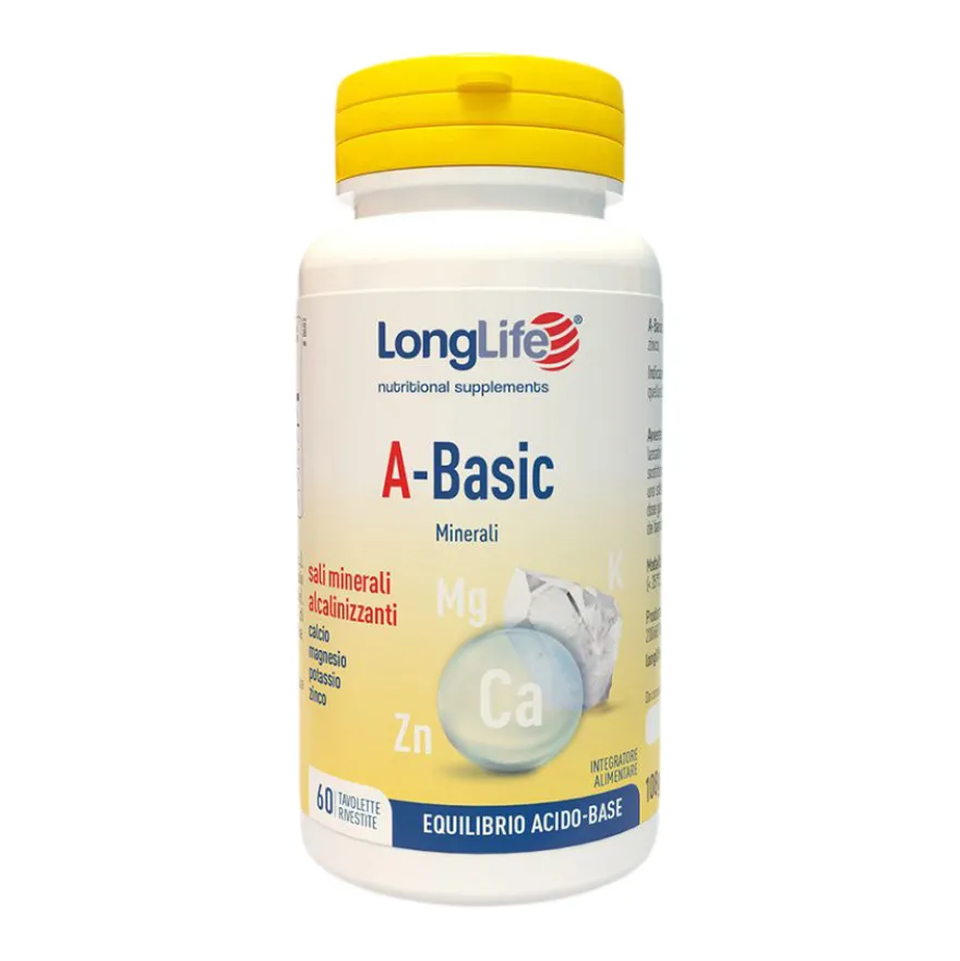 Longlife A Basic Integratore Sali Minerali Alcalinizzati 60 Tavolette