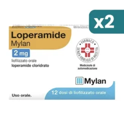 Loperamide 2mg Liofilizzato Orale Trattamento Diarrea 2 confezioni da 12 Dosi