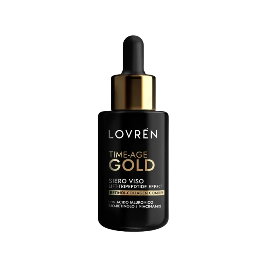 Lovren Time Age Gold Siero Viso Effetto Tripeptide Antietà 30ml