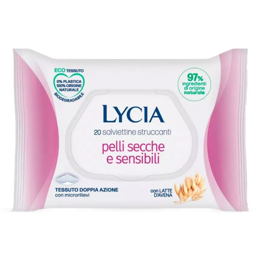 Lycia Salviettine Struccanti Pelli Secche E Sensibili 20 Pezzi