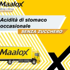 Maalox 400+400mg Contro Acidità Di Stomaco Occasionale Senza Zucchero 30 Compresse