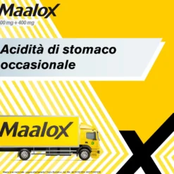 Maalox 400+400mg Contro Acidità Di Stomaco Occasionale 40 Compresse