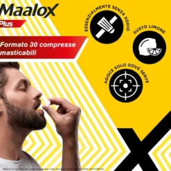Maalox Plus Azione Rapida Contro Bruciore E Acidità Di Stomaco 30 Compresse