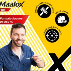 Maalox Plus Sospensione Orale Contro Bruciore E Acidità Di Stomaco 2 confezioni da 250ml