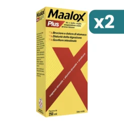 Maalox Plus Sospensione Orale Contro Bruciore E Acidità Di Stomaco 2 confezioni da 250ml