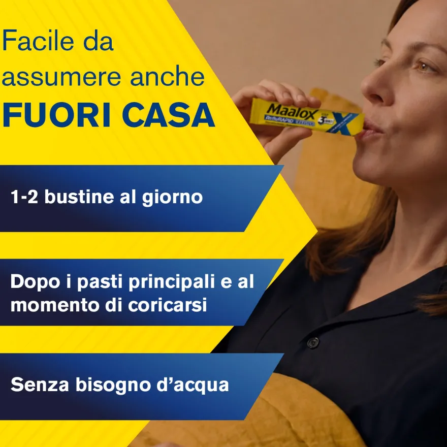 Maalox Reflurapid Advance Antiacido Reflusso Gastroesofageo E Bruciore Di Stomaco 20 Bustine