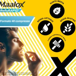 Maalox Reflurapid Blocca Il Reflusso Riduce Il Bruciore 40 Compresse