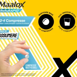 Maalox Reflurapid Blocca Il Reflusso Riduce Il Bruciore 40 Compresse