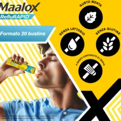 Maalox Reflurapid Blocca Il Reflusso Riduce Il Bruciore 20 Stick