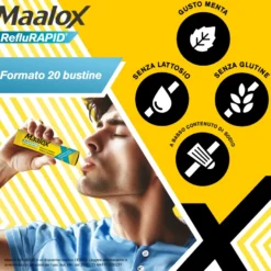 Maalox Reflurapid reflusso e bruciore di stomaco bipacco 2x20 stick