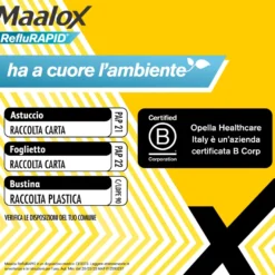 Maalox Reflurapid reflusso e bruciore di stomaco bipacco 2x20 stick