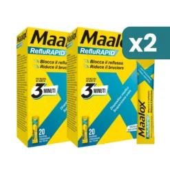 Maalox Reflurapid reflusso e bruciore di stomaco bipacco 2x20 stick