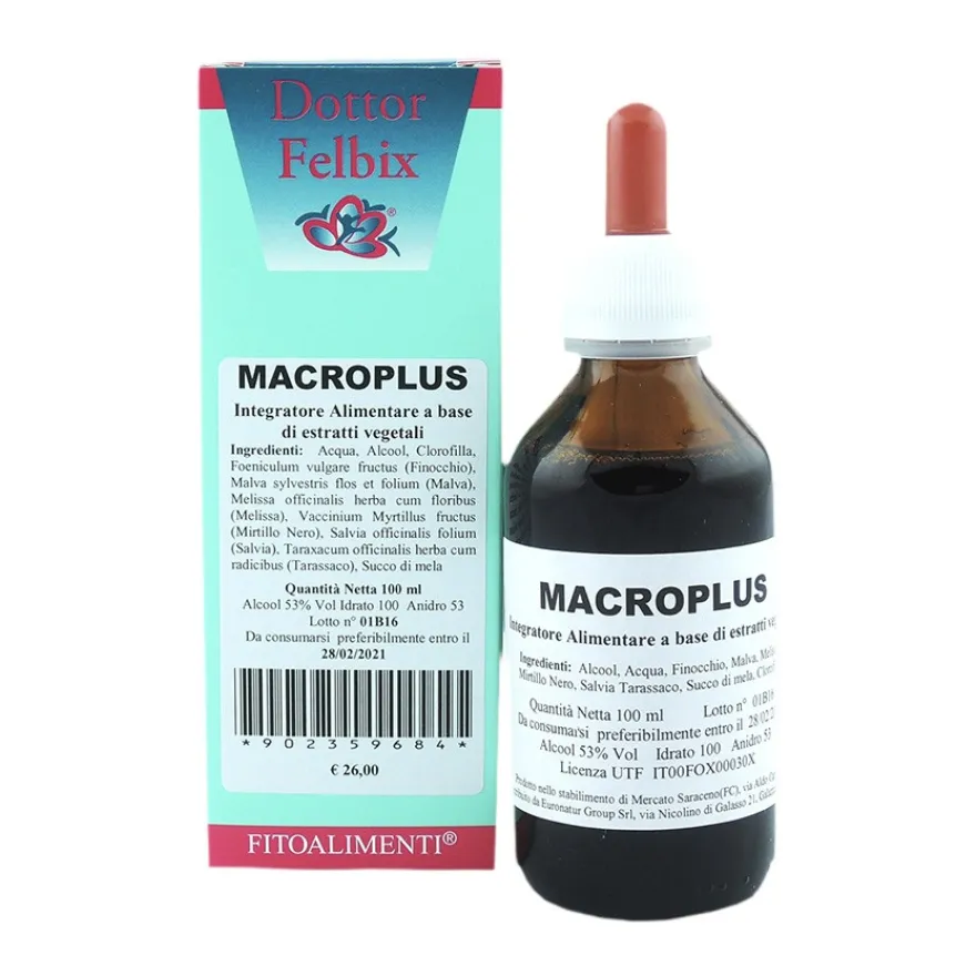 Macroplus Gocce Integratore Digestivo Gonfiore 100ml