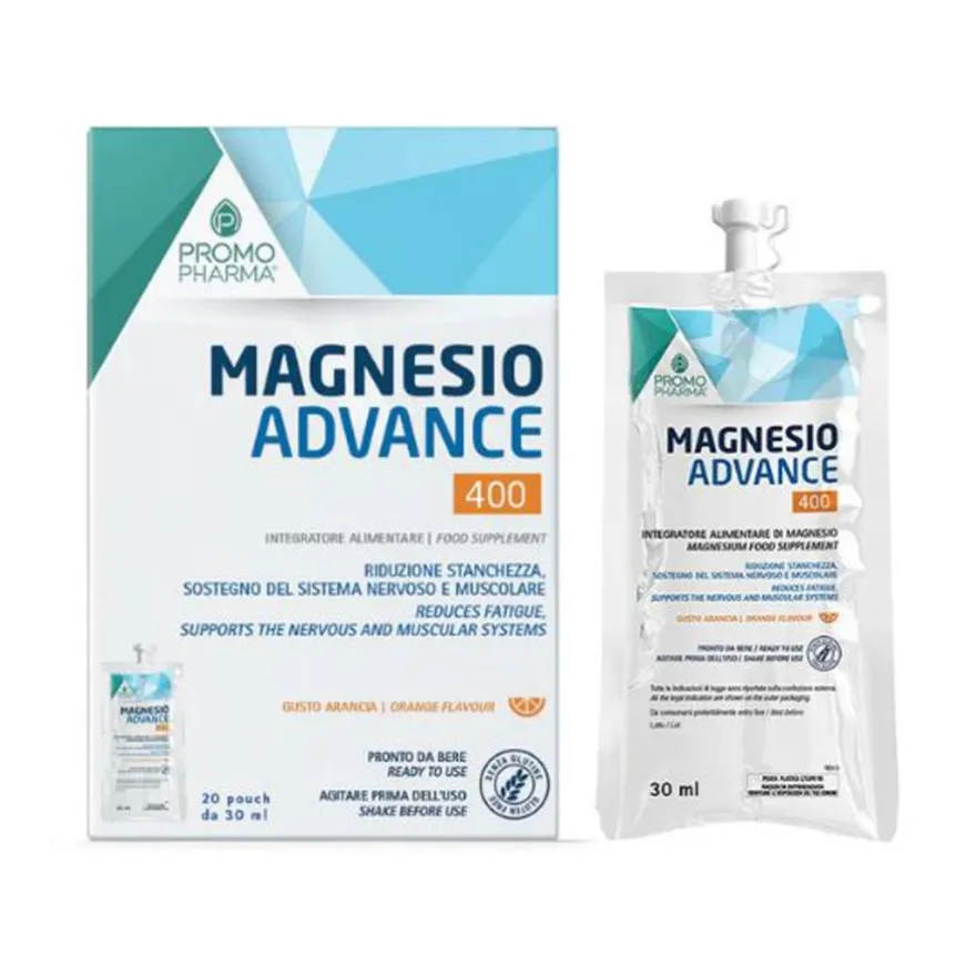 Magnesio Advance 400 Integratore Rilassante Muscoli E Sistema Nervoso 20x30ml