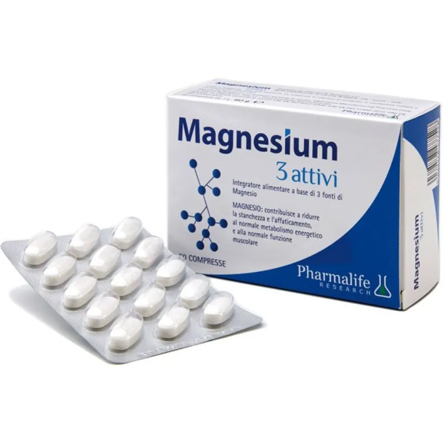 Magnesium 3 Attivi Integratore Alimentare 60 Compresse