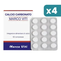 Marco Viti Calcio Carbonato Integratore 4 confezioni da 60 Compresse