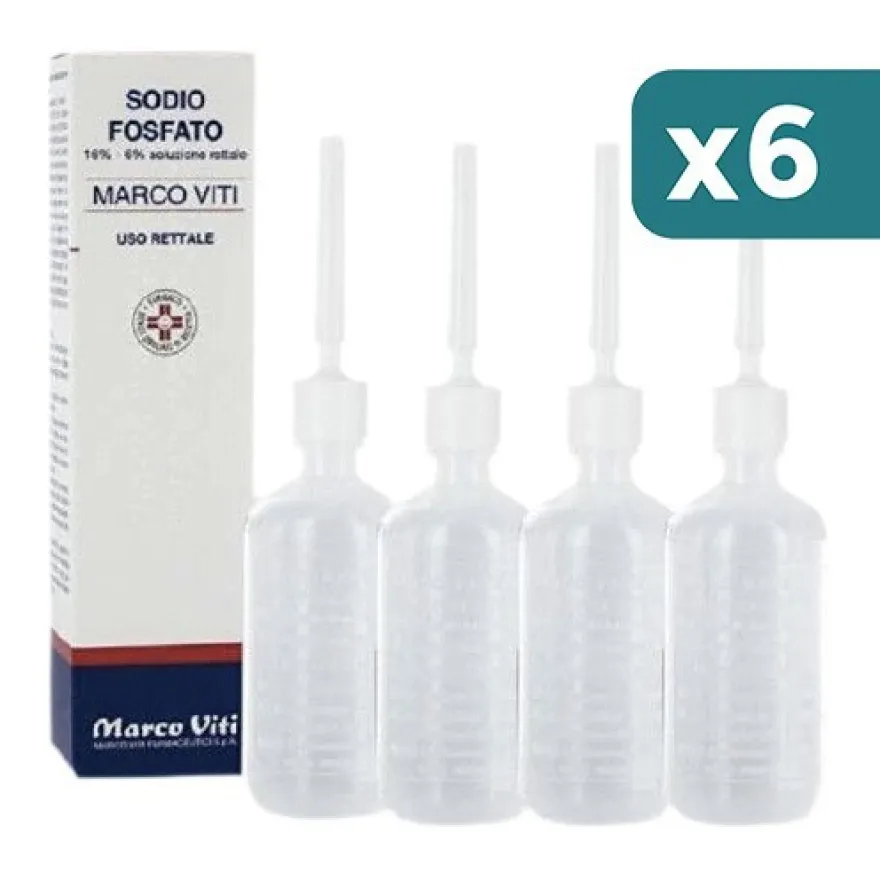 Marco Viti Sodio Fosfato Trattamento Stitichezza 4 Flaconi 120ml (multipack x6)