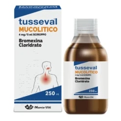 Marco Viti Tusseval Mucolitico 4mg/5ml Sciroppo Fluidificante Per Tosse Grassa 250ml