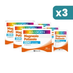 Massigen Magnesio Potassio Zero Zuccheri Integratore Salino 3 confezioni da 30 Buste