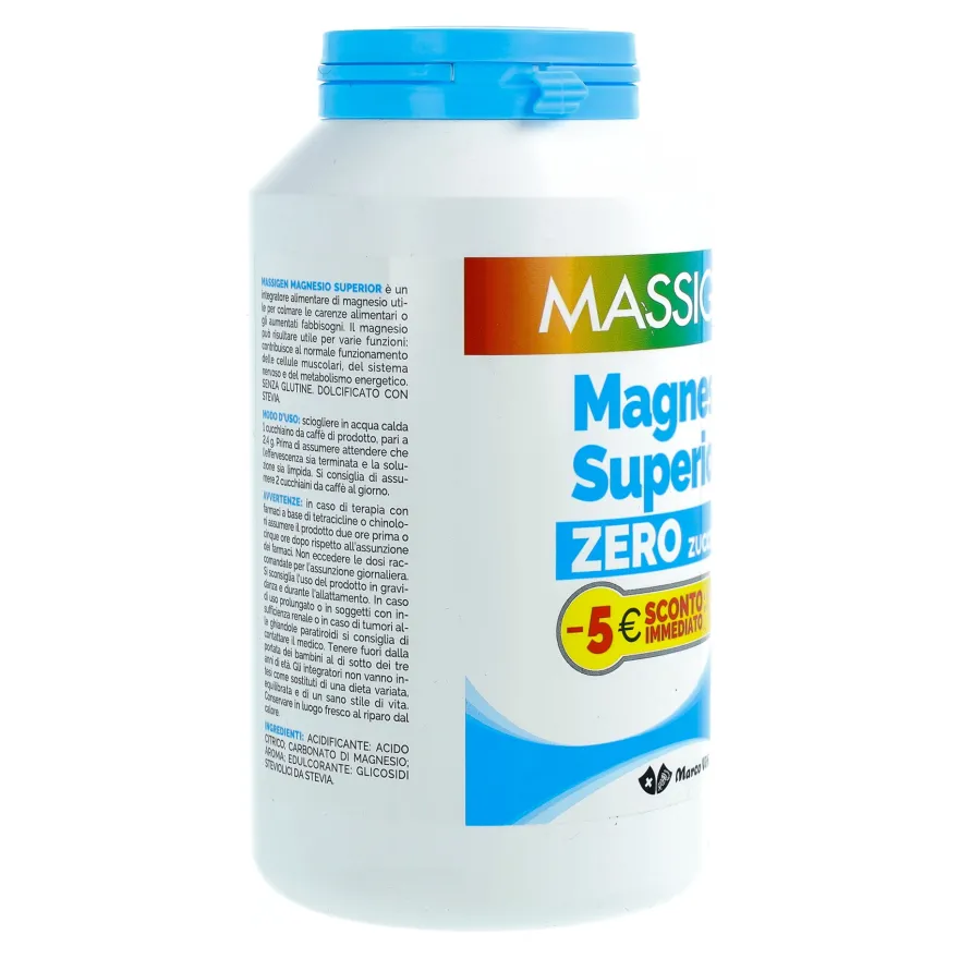Massigen Magnesio Superior Zero Zuccheri Integratore Magnesio 300g (multipack x6)