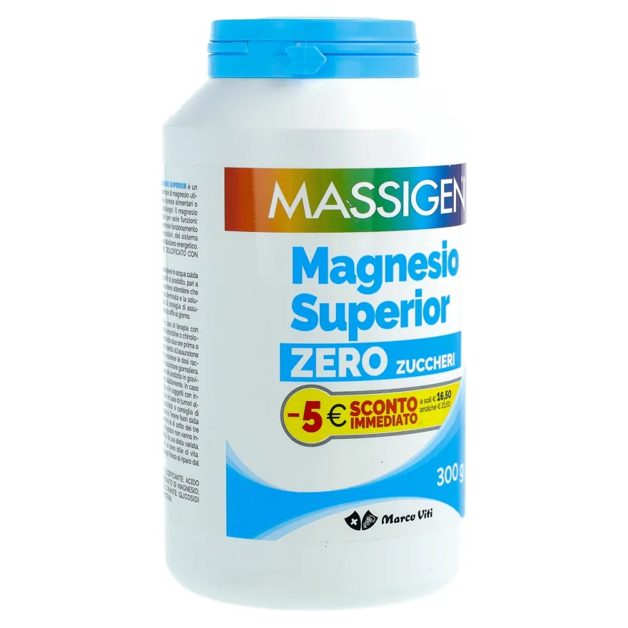 Massigen Magnesio Superior Zero Zuccheri Integratore Magnesio 300g (multipack x6)
