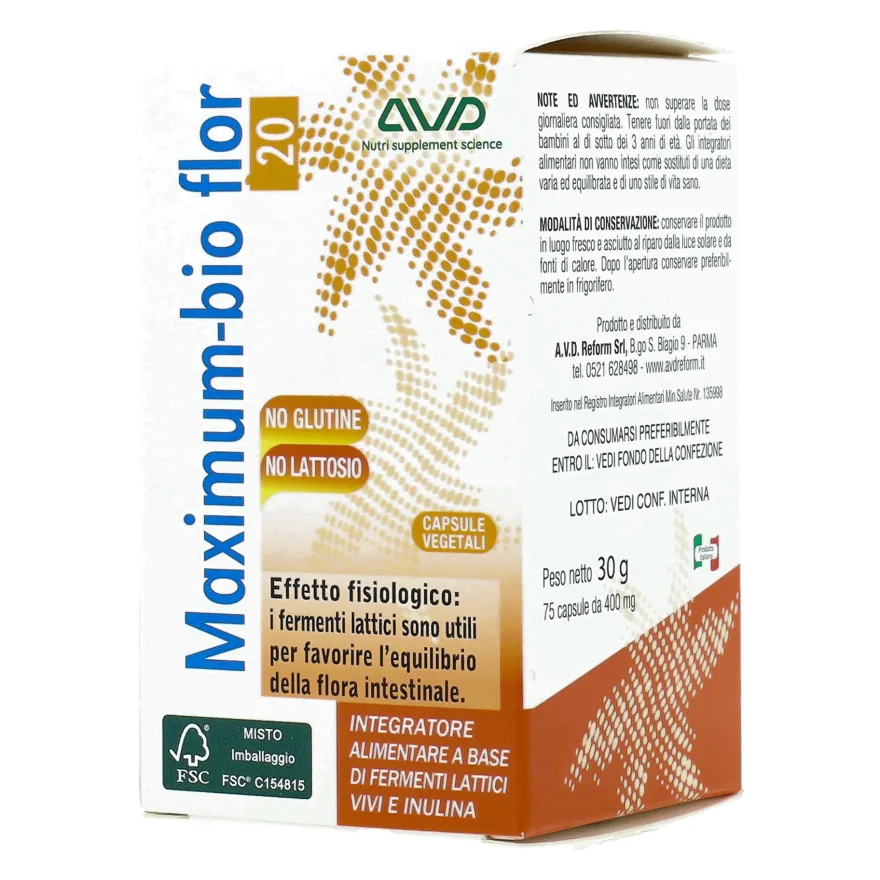 Maximum Bio Flor Integratore Fermenti Lattici 75 Capsule