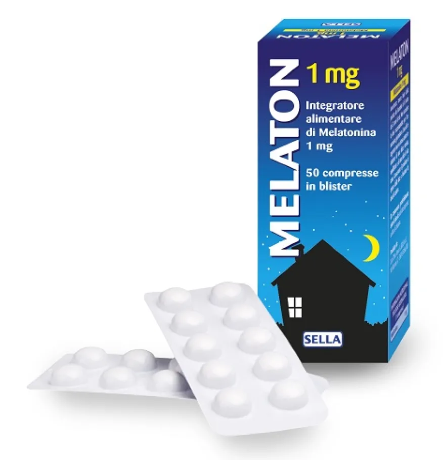 Melaton 1mg Integratore Con Melatonina Per Addormentamento Rapido 50 Compresse