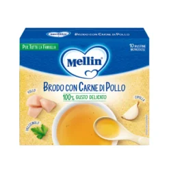 Mellin Brodo Con Carne Di Pollo Bustine 10x5g