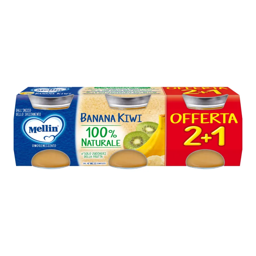 Mellin Omogeneizzato Banana E Kiwi 3x100g