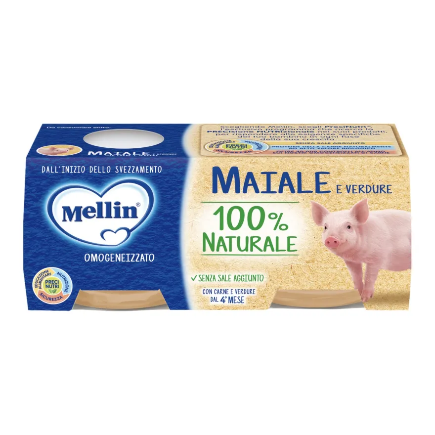 Mellin Omogeneizzato Maiale Con Verdure 2x80g