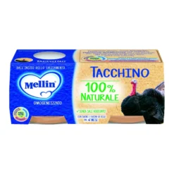 Mellin Omogeneizzato Tacchino Alimento Per L'infanzia 80g 2 Pezzi