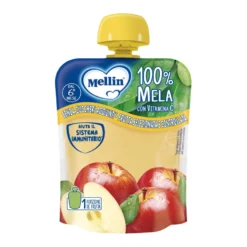 Mellin Pouch Mela Merenda A Base Di Frutta 100% 90g