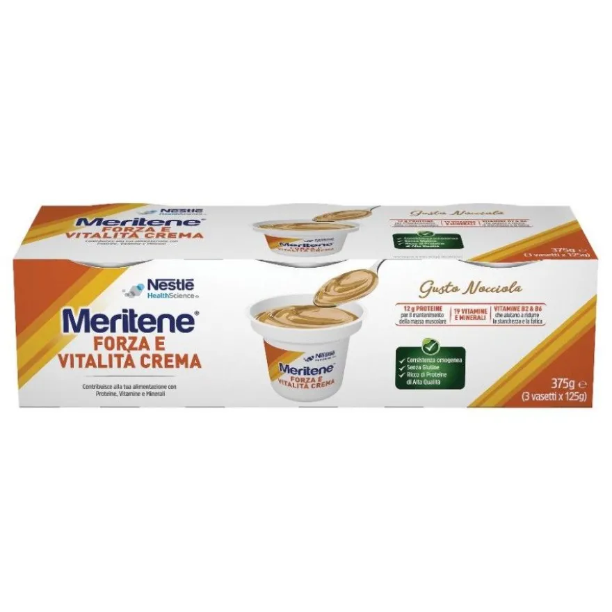 Meritene Crema Dessert Proteica Gusto Nocciola 3x125g