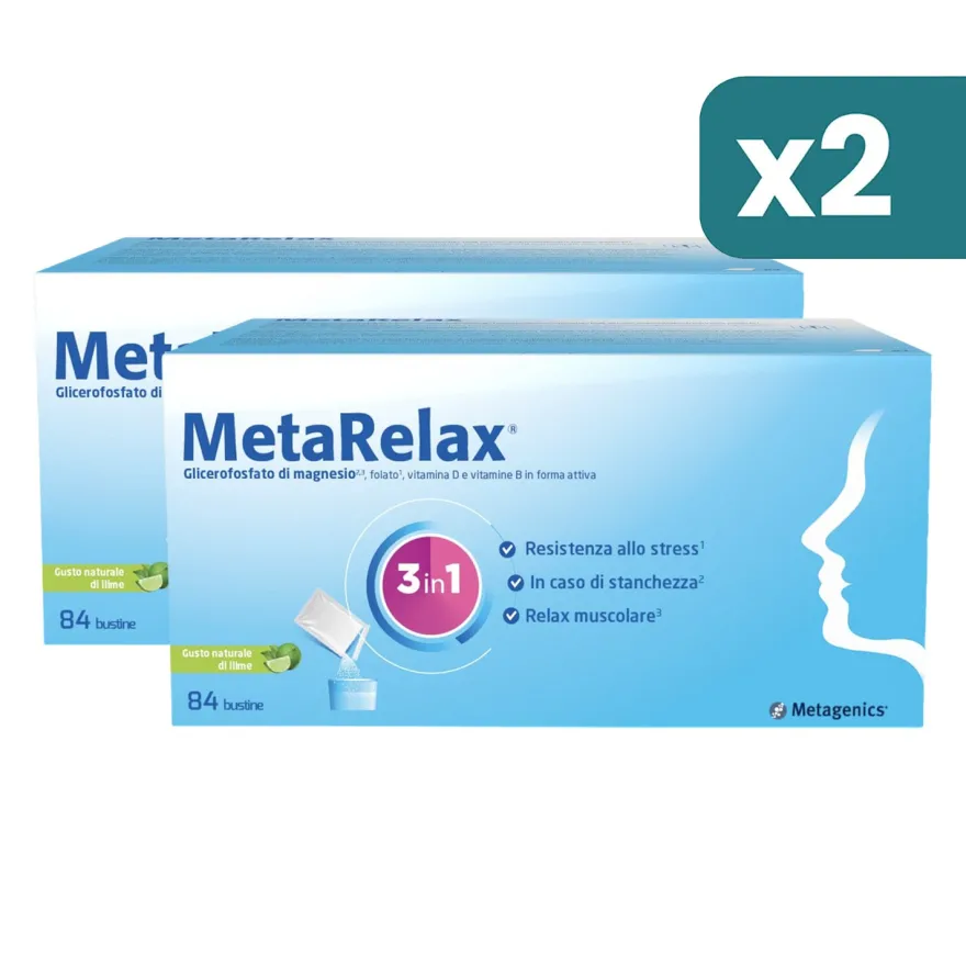 Metarelax New integratore stress e stanchezza bipacco 2x84 bustine