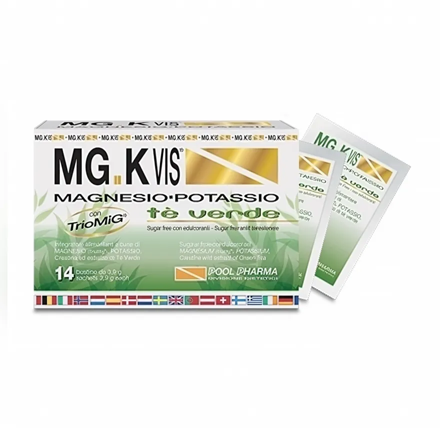Mgk Vis Integratore Magnesio Potassio Gusto Tè Verde 14 Buste
