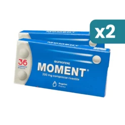 Moment 200mg analgesico e antinfiammatorio bipacco 2x36 compresse
