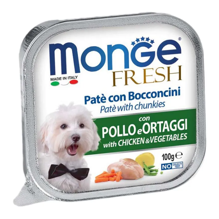 Monge Fresh Paté Bocconcini Pollo E Ortaggi 100g