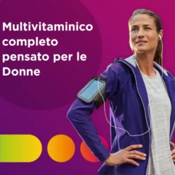 Multicentrum Donna Integratore Alimentare Multivitaminico Vitamina D Calcio Ferro Acido Folico 60 Compresse